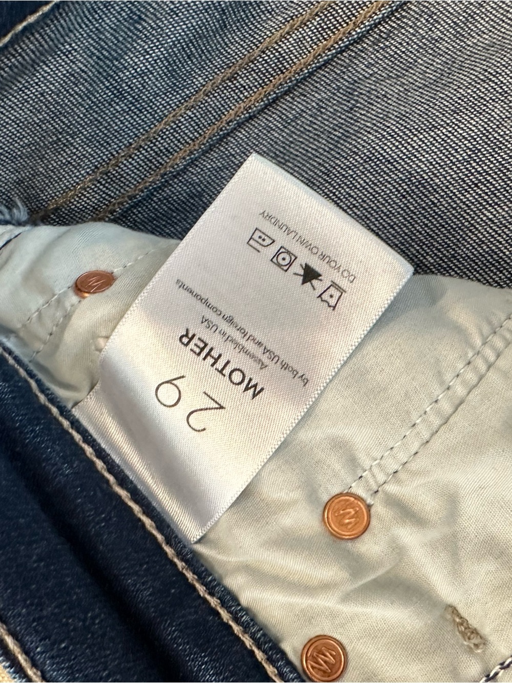 MOTHER Women's Flare Jeans in Medium Blue Denim - Picture 7 of 7